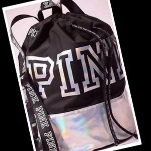 Victoria secret pink drawstring book bag